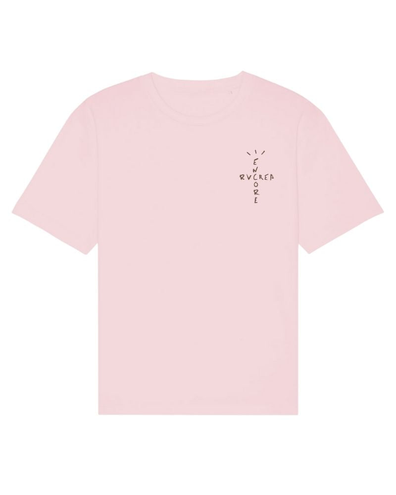 X RVCREA "Dark Mocha" Tee (Light Pink)