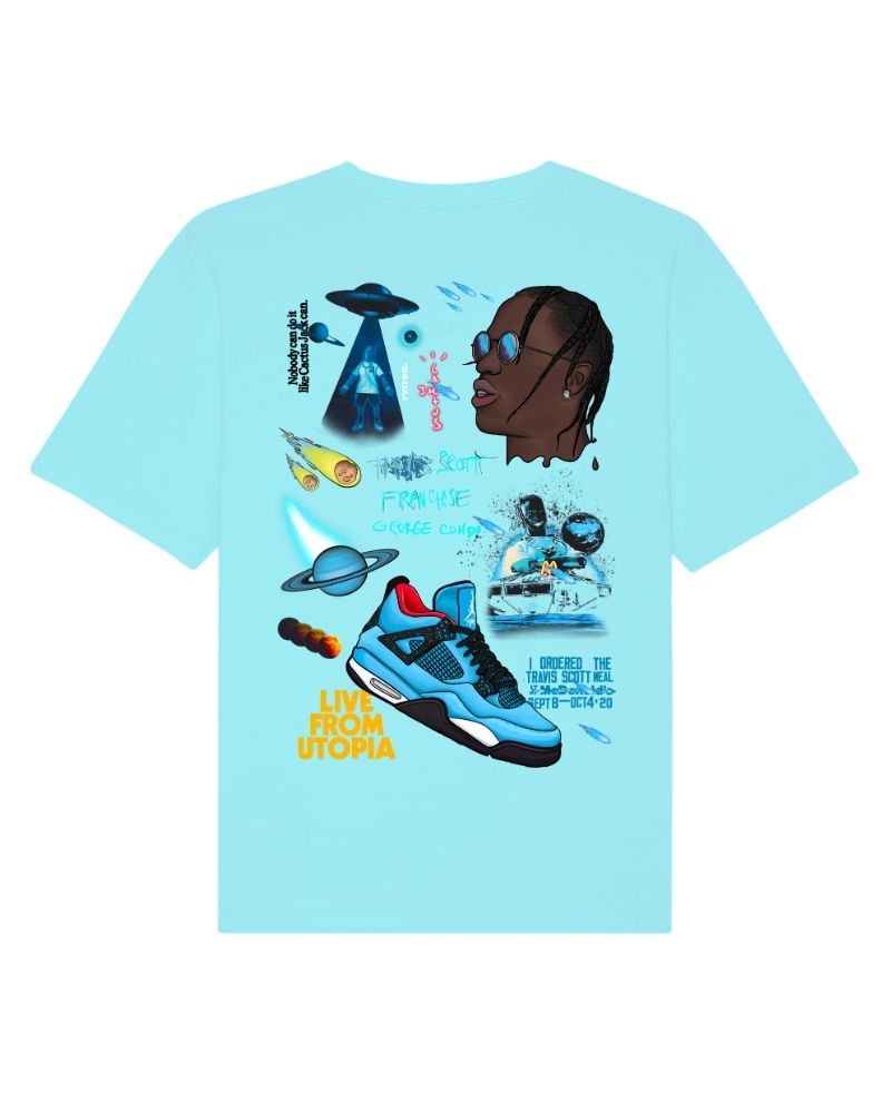 X RVCREA "AJ4 Blue" Tee (Sky Blue)