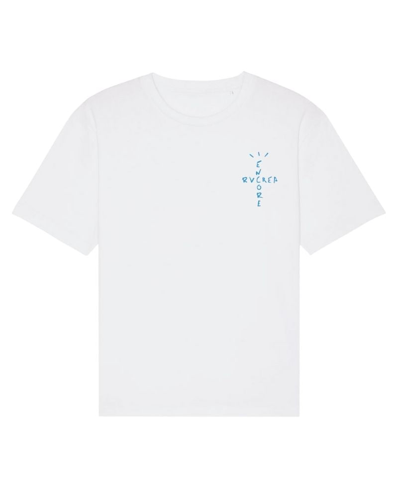 X RVCREA "AJ4 Blue" Tee (White)