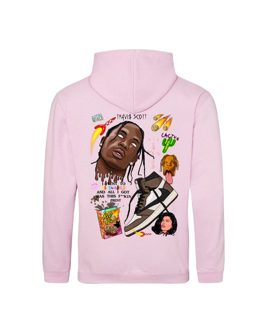 X RVCREA "Dark Mocha" Hoodie (Light Pink)