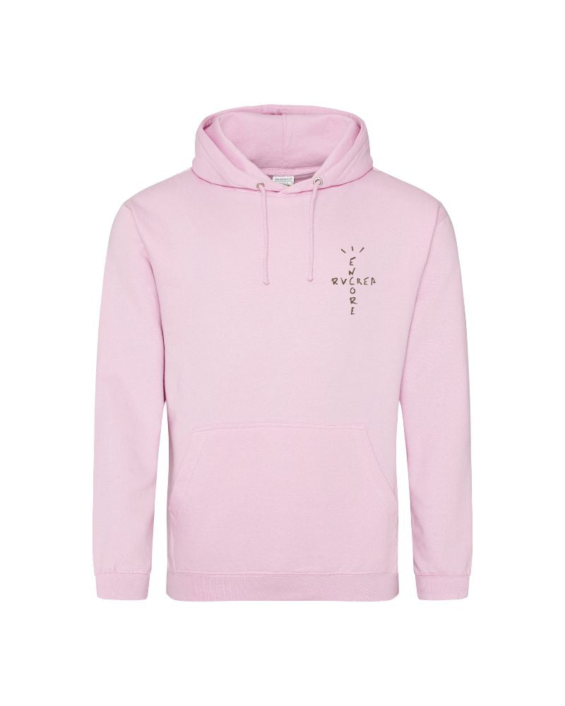 X RVCREA "Dark Mocha" Hoodie (Light Pink)