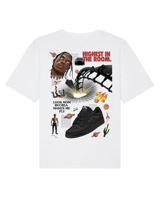 X RVCREA "Black Phantom" Tee (White)