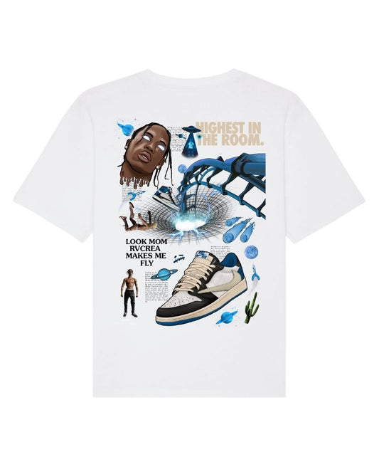 X RVCREA "Fragment Blue" Tee (White)