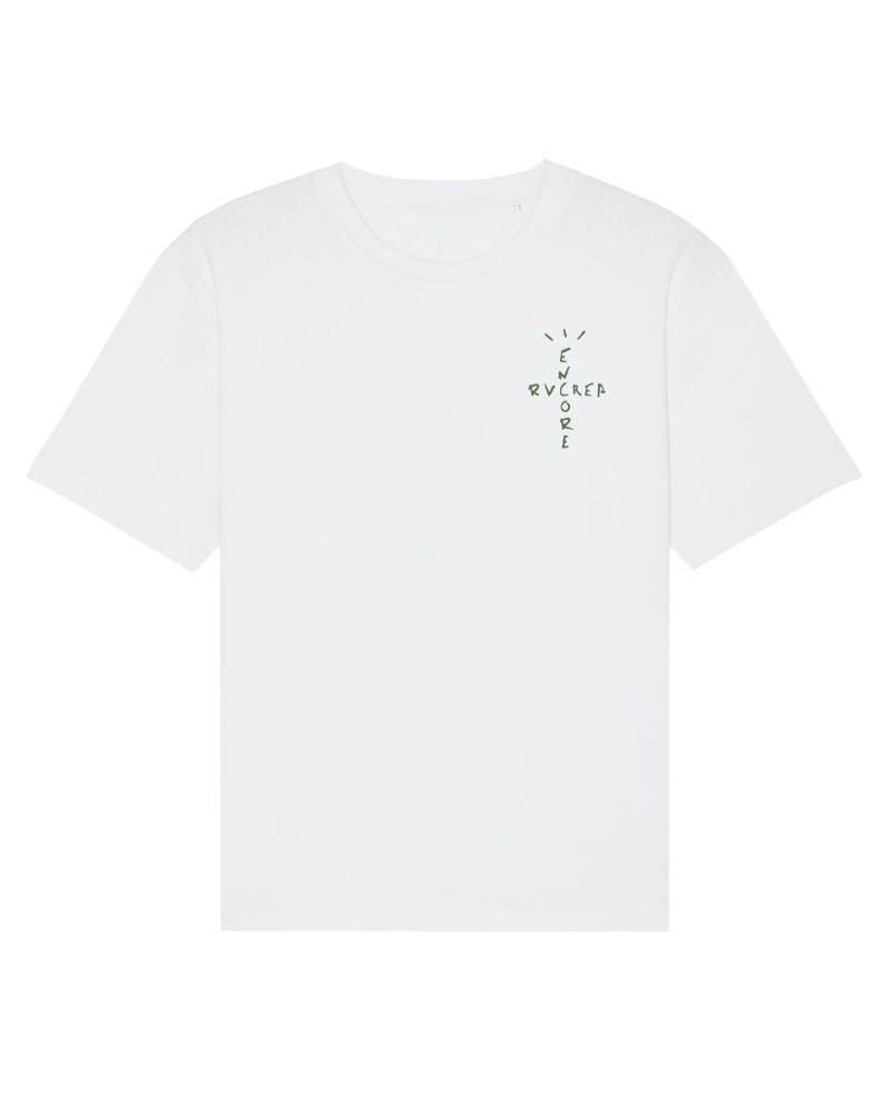 X RVCREA "Olive" Tee (White)