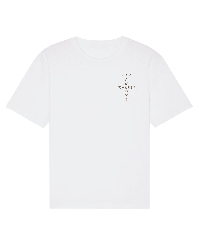 X RVCREA "Reverse Mocha" Tee (White)