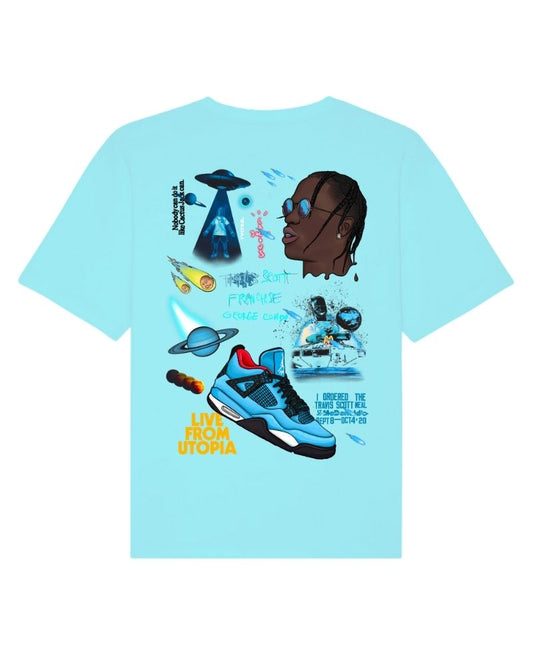 X RVCREA "AJ4 Blue" Tee (Sky Blue)