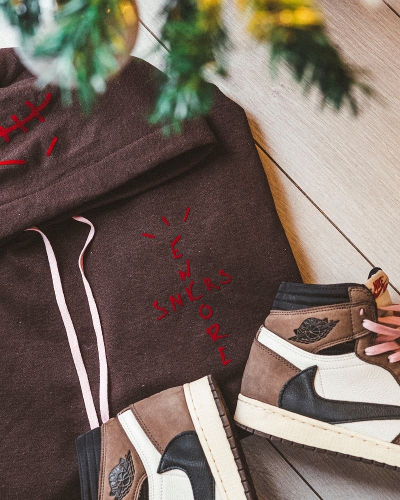 HWL "Travis AJ1 Dark Mocha" Hoodie (Dark Chocolate)