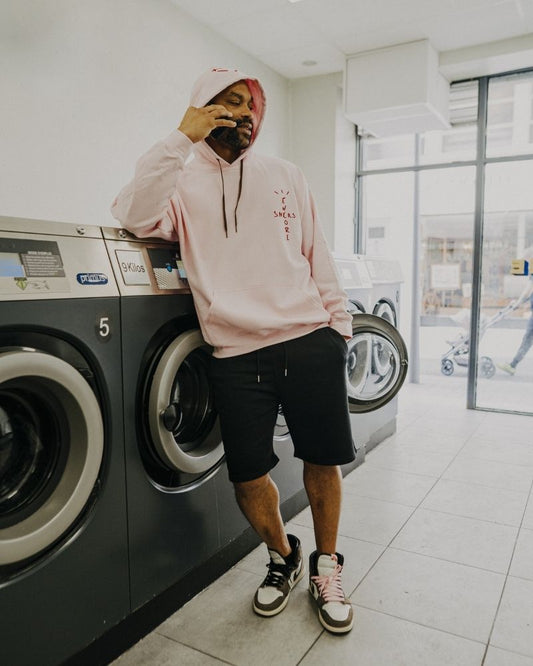 HWL "Travis AJ1 Dark Mocha" Hoodie (Light Pink)