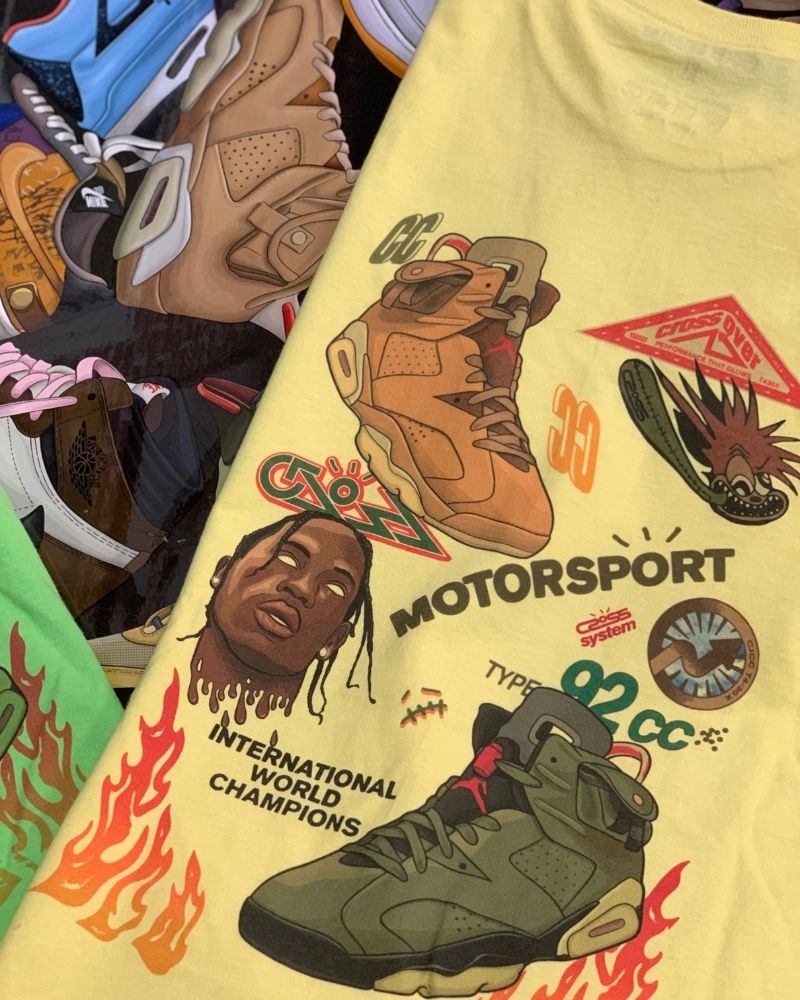 X RVCREA "AJ6" Tee (Yellow)